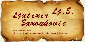 Ljutimir Samouković vizit kartica
